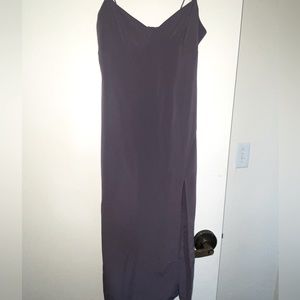 purple midi dress